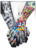 Namly Design Graffiti Håndtrykk Plakat