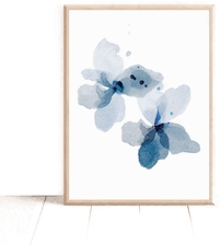 Namly Design Blå Akvarellblomst