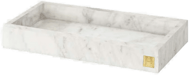 Hilke Collection brett 30 x 15 cm Hvit marmor