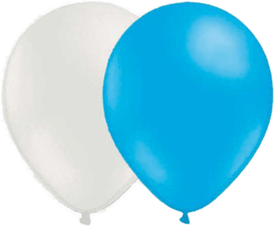 Ballongkungen Lyseblå/Hvit 25-pakning