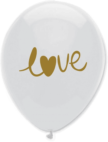 Ballongkungen LOVE Ballonger Hvit/Gull