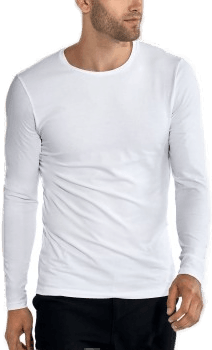 Bread & Boxers Langermet Crew Neck Hvit