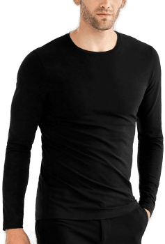 Bread & Boxers Langermet Crew Neck Svart