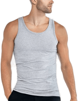 Bread & Boxers Men Tanks 2P Gråmelerad