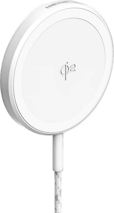 Unisynk Trådløs magnetisk lader 15W Hvit