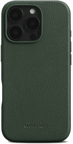 Woolnut Ekte Skinn Deksel iPhone 16 Pro - Grønn