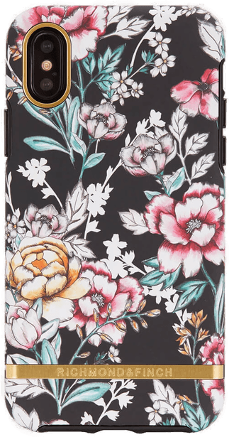 Richmond & Finch Black Floral iPhone X/Xs Cover