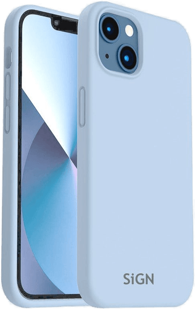 Sign Liquid Silikonetui iPhone 14 Lyse blå