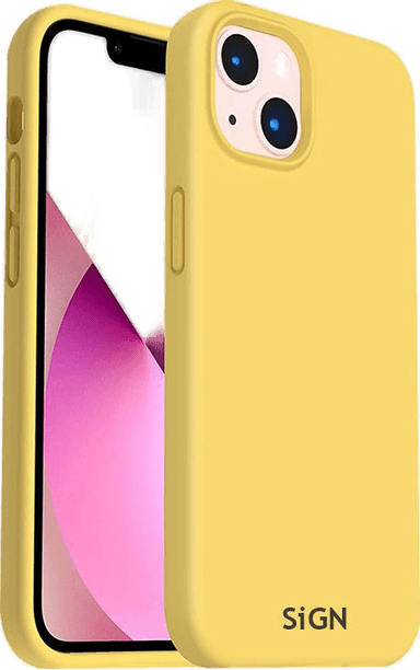 Sign Silikonetui iPhone 14 - Gul