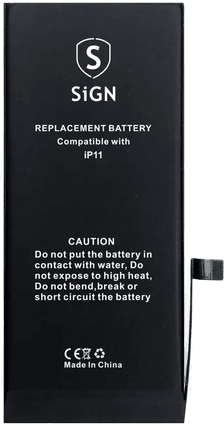 Sign iPhone 11 batteri