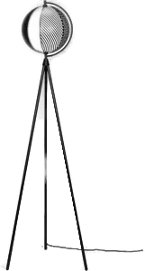 Oblure Mondo stålampe 153 cm Black