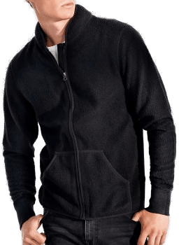 Bread & Boxers Fleece Jacket Svart