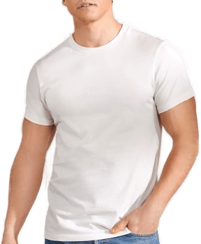 Bread & Boxers Cotton Crew Neck Benhvit