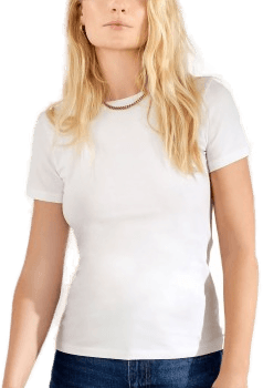 Bread & Boxers Crew Neck Slim Hvit