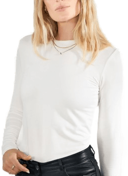 Bread & Boxers Long Sleeve T-Shirt Benhvit