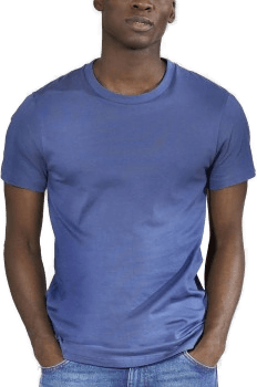 Bread & Boxers Cotton Crew Neck Denimblå