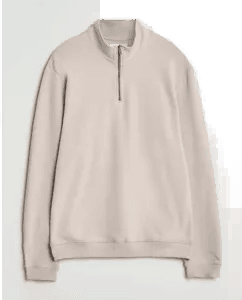 Bread & Boxers Half Zip Greige