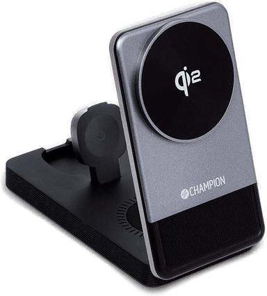 Champion 3-i-1 ladestativ 15W
