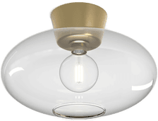 Belid Bullo takplafond XL klart glass Ø 38 cm