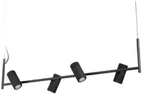 Herstal Pendel Holder 4 Lys Svart