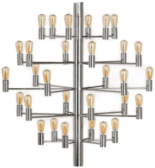 Herstal Manola 30 lysekrone Krom