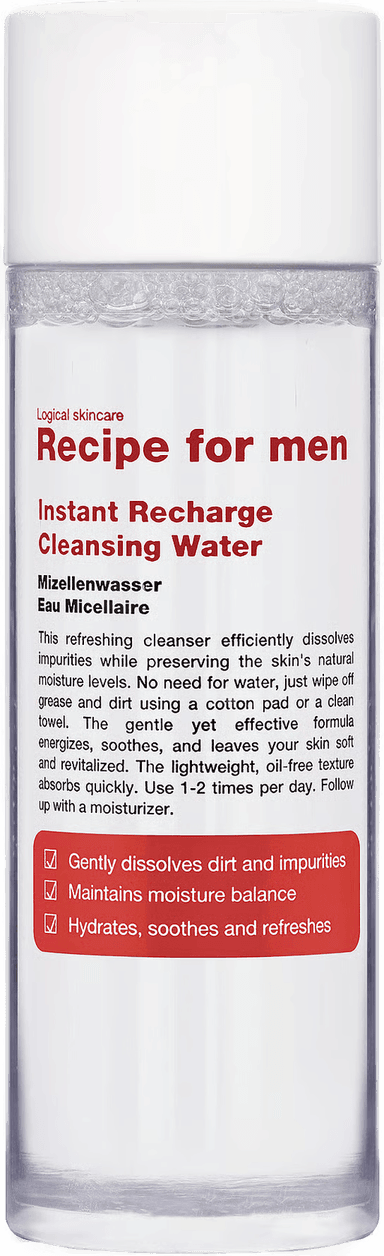 Recipe For Men Instant Recharge Cleansing Water 100 ml