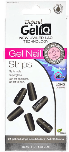 Depend Gel iQ Gel Nail Strips Black Mesh