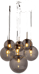 By Rydéns Laura taklampe Ø53 cm Svart/Røykgrå