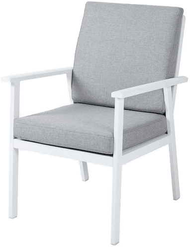 Brafab Samvaro karmstol hvit/grå
