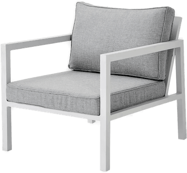 Brafab Belfort lenestol hvit / Peral Grey