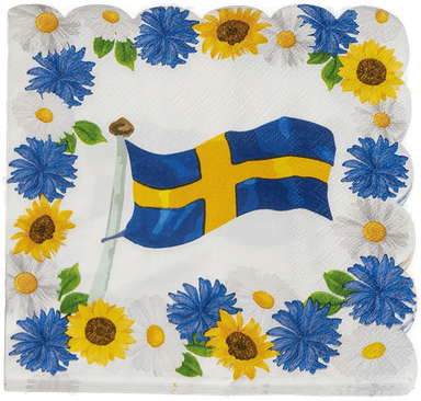 Hisabjoker Kaffeservietter Svensk Sommer