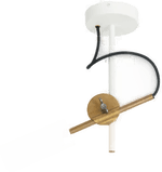 Konsthantverk Stav taklampe hvit/ubehandlet messing