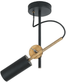 Konsthantverk Stav taklampe sort/ubehandlet messing