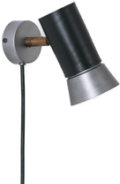 Konsthantverk Kusk vegglampe jern/sort skinn