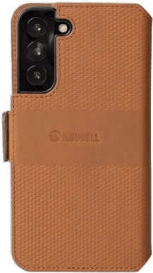 Krusell Leather Wallet Samsung Galaxy S22+, Cognac