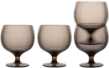 Sagaform Billi vinglass 35 cl 4 stk brun