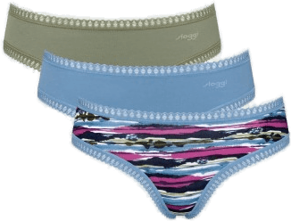 Sloggi GO Crush Hipster Briefs 3P Blå/Grønn