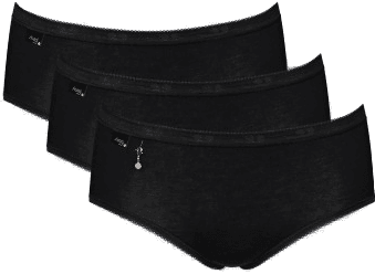 Sloggi Pearl Midi Truser 3P Svart