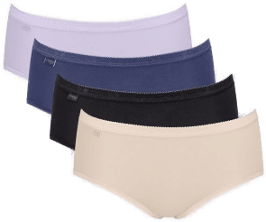 Sloggi Basic Plus Midi Truser 4P Blå/Lila