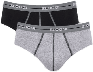 Sloggi 2P For Men Start Midi Grå