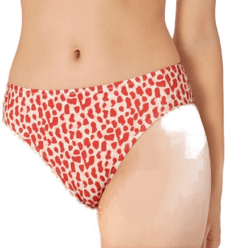 Sloggi Koh Tachai High Leg Bikini Brief Rød/Hvit