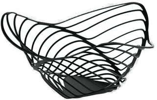 Alessi Trinity fruktkurv 26 cm Svart