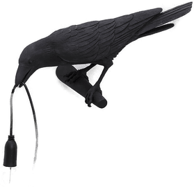 Seletti Bird Lamp Looking Left Svart