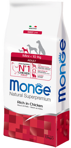 Monge Superpremium Dog Adult Mini Kylling 7,5 kg