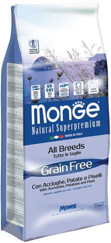 Monge Grain Free Dog BWild Adult Anchovies 12 kg