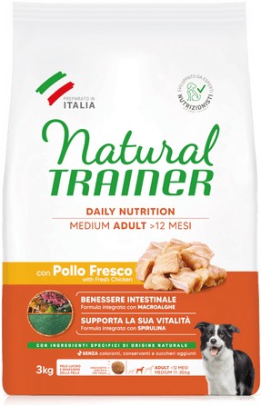 Trainer Natural Dog Medium Kylling, Ris 3 kg