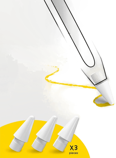 Doodroo Apple Pencil Plastspiss 3-Pack