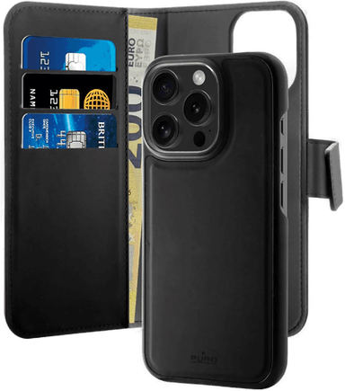 Puro Flip Deksel iPhone 16 Pro - Svart