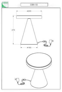 Fabas Luce Neutra LED-bordlampe
