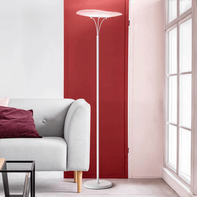 Fabas Luce LED-gulvlampe Vela, hvit